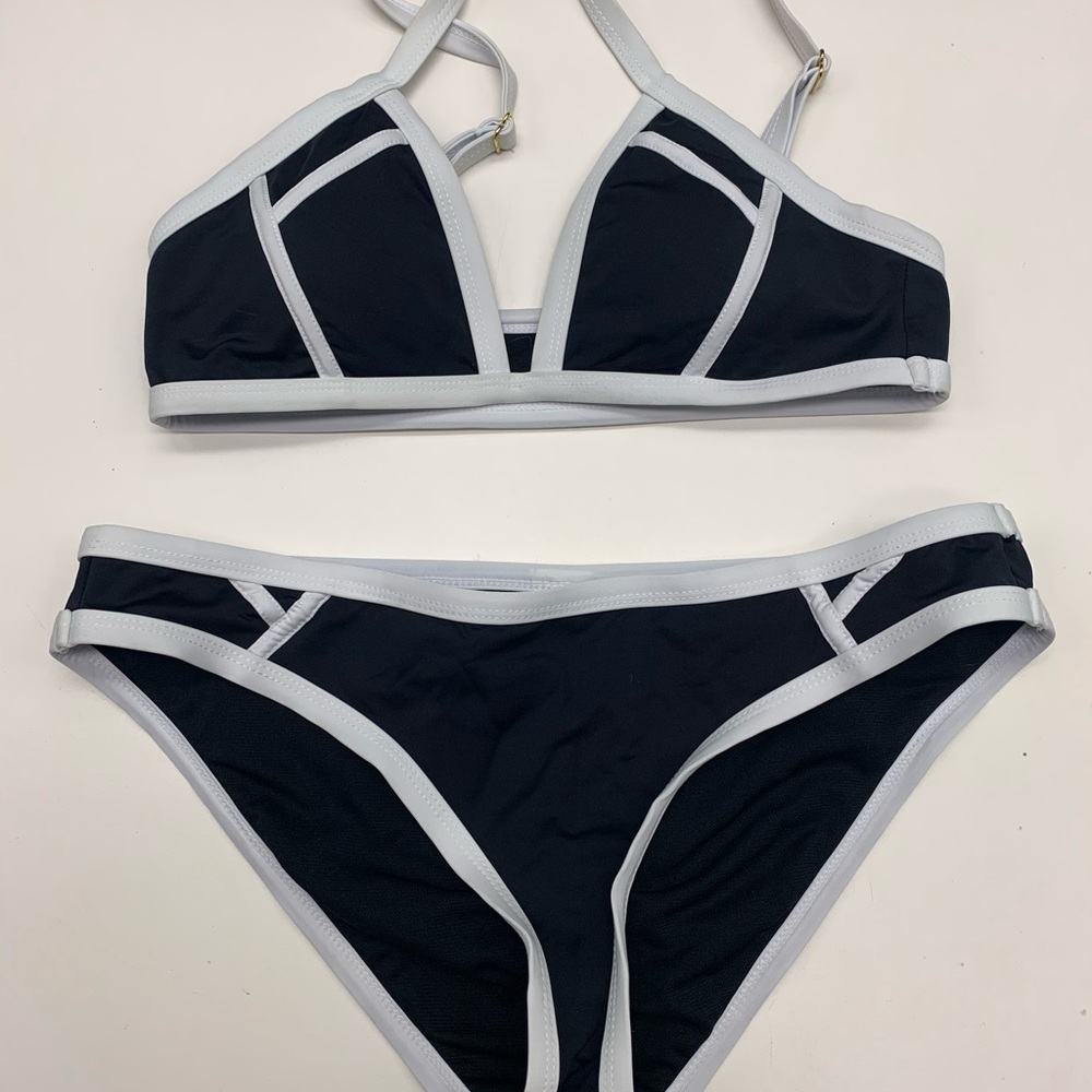 Black and white bikini